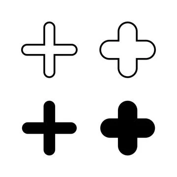 Plus Icons vector. Add plus sign and symbol 스톡 일러스트