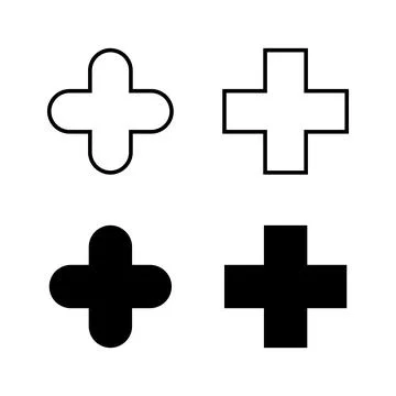 Plus Icons vector. Add plus sign and symbol Stockillustratie
