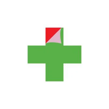 Plus medical flake design logo vector 스톡 일러스트