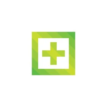 Plus medical gradient square logo vector Stock-Illustration