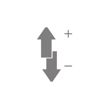 Plus, minus, up and down icon Simple web black icon, can be used as web element Stock Illustration