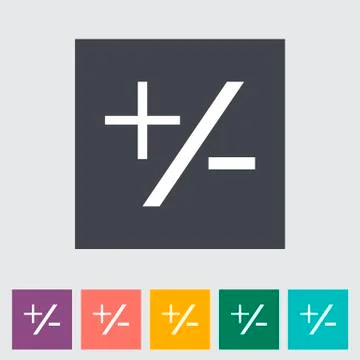 Plus minus flat icon. Stock Illustration