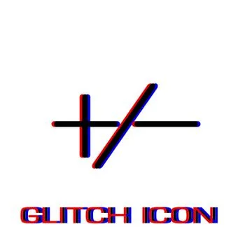 Plus or minus icon flat. Stock Illustration