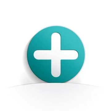 Plus paper icon Stock Illustration
