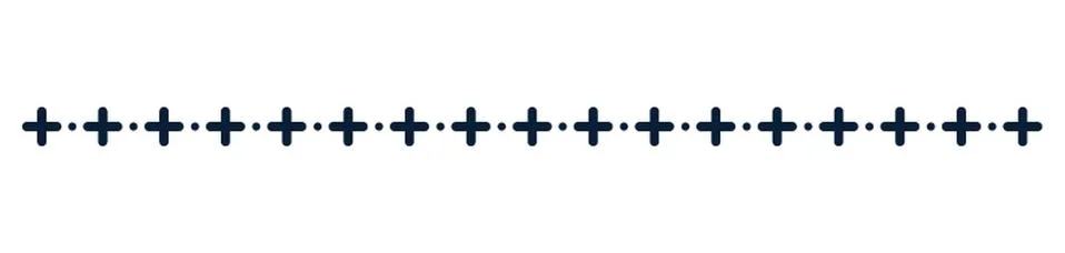 Plus Pattern Border Design Stock Illustration