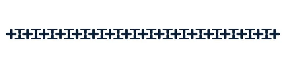 Plus Pattern Border Design Stock Illustration