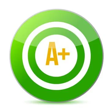 A plus rating target illustration design over a white background Stock Illustration