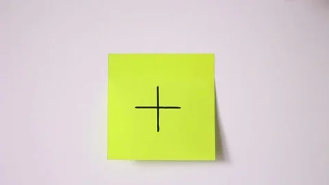 Plus sign drawed on sticker 動画素材 84885153