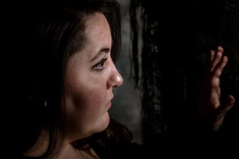 Plus size Woman posing in the studio Stock Photos