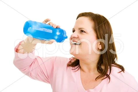 Plus Sized Fitness - Hydration Stock Photos
