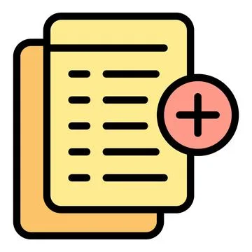 Plus study case icon vector flat Stockillustratie