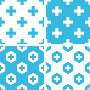 Plus symbol patterns set 스톡 일러스트