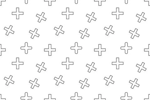 Plus Symbol Seamless Coloring Pattern Stock Illustration