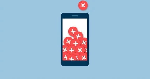 Plus symbols falling into a smartphone Stock Footage 118091042