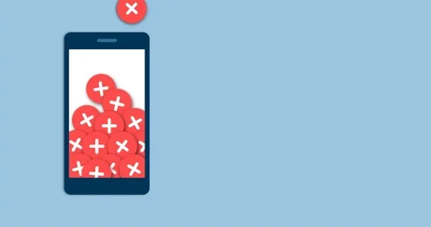 Plus symbols falling into a smartphone Stock Footage 118091063