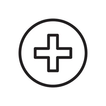 Plus thin line icon 스톡 일러스트
