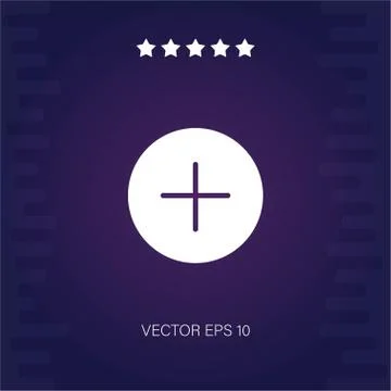 Plus vector icon Stock Illustration