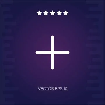 Plus vector icon Stock Illustration