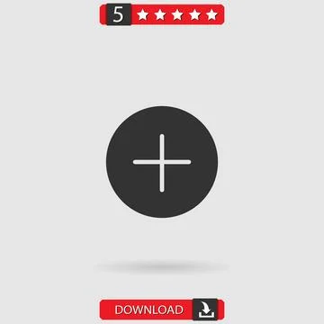 Plus vector icon Stock Illustration