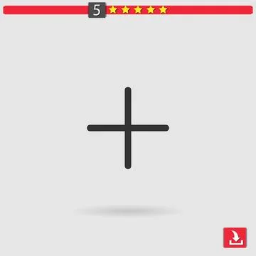 Plus vector icon Illustrazione stock