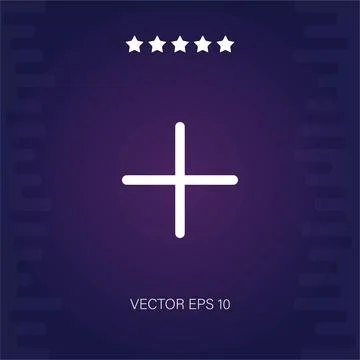Plus vector icon Stock Illustration