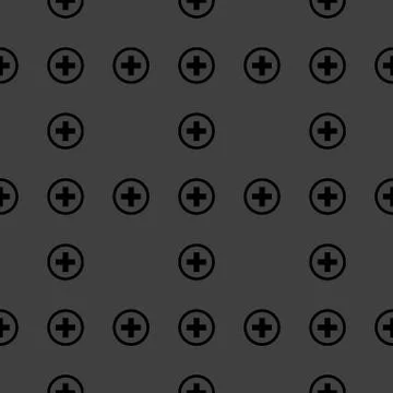 Plus web icon. flat design. Seamless pattern. イラスト素材