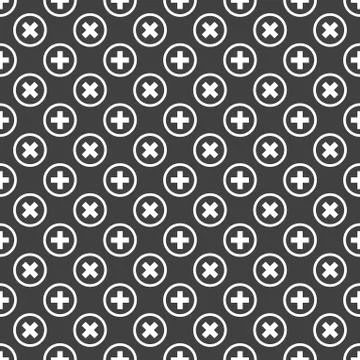 Plus web icon. flat design. Seamless pattern. イラスト素材