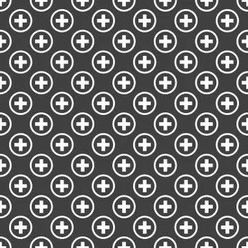 Plus web icon. flat design. Seamless pattern. イラスト素材