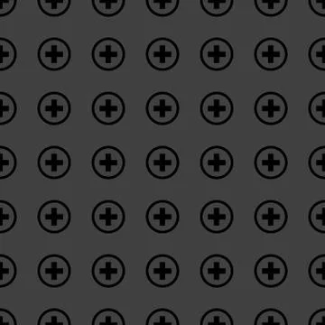 Plus web icon. flat design. Seamless pattern. イラスト素材