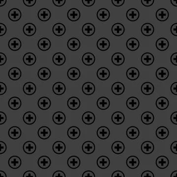 Plus web icon. flat design. Seamless pattern. Stock Illustration