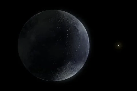 Pluto and sun Stock Illustration