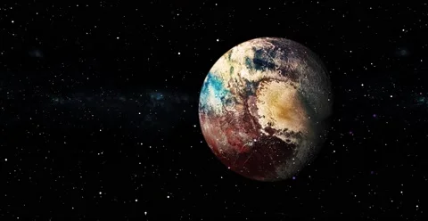 Pluto - Dwarf Planet 4K Stock Footage Stock Footage 161412982