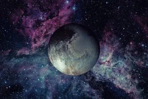 Pluto is a dwarf planet in the Kuiper belt. Stock Photos
