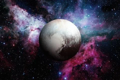 Pluto is a dwarf planet in the Kuiper belt. Solar System - Pluto. It is a ... Stock Photos