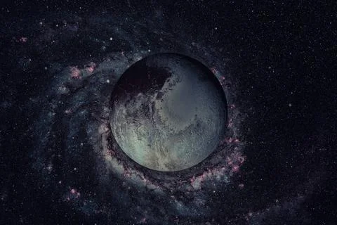 Pluto is a dwarf planet in the Kuiper belt. Solar System - Pluto. It is a ... Stock Photos
