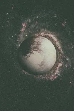 Pluto is a dwarf planet in the Kuiper belt. Solar System - Pluto. It is a ... Stock Photos