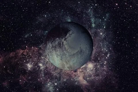Pluto is a dwarf planet in the Kuiper belt. Solar System - Pluto. It is a ... Stock Photos