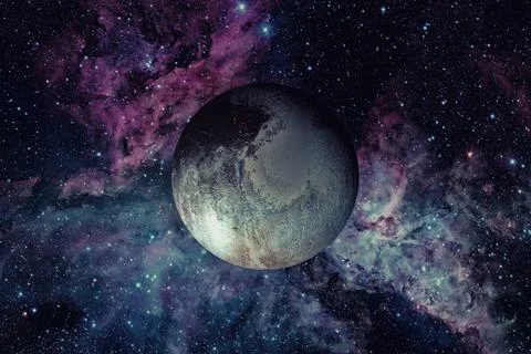 Pluto is a dwarf planet in the Kuiper belt. Solar System - Pluto. It is a ... Stock Photos