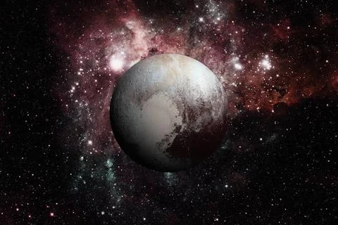 Pluto is a dwarf planet in the Kuiper belt. Solar System - Pluto. It is a ... Stock Photos
