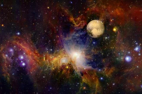 Pluto. Elements of this image furnished by NASA Stockfoto's