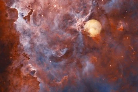 Pluto. Elements of this image furnished by NASA Stock Photos
