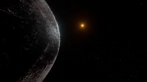Pluto Flyover Stock Footage 321301717