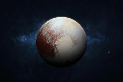 Pluto, galaxy and nebula, Stock Photos