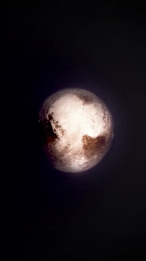 The Pluto isolated on black color in Ultra HD 4K Видео 343773387