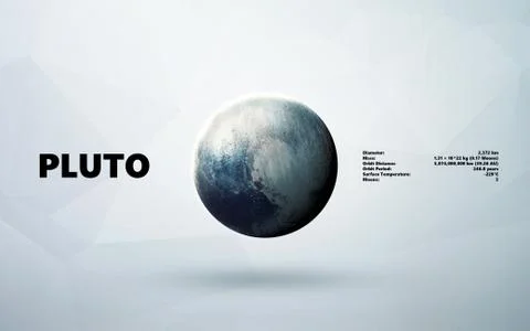 Pluto. Minimalistic style Stock Photos
