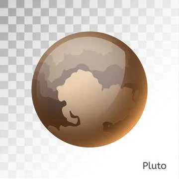 Pluto planet 3d vector illustration Ilustração Stock