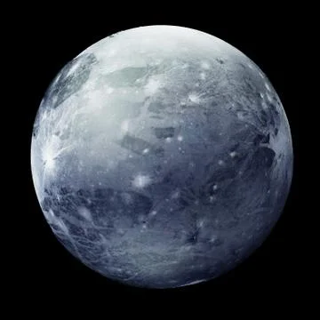 Pluto Planet Isolated on black background Stock Illustration