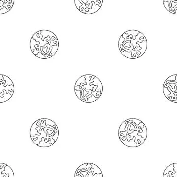 Pluto planet pattern seamless Stock Illustration