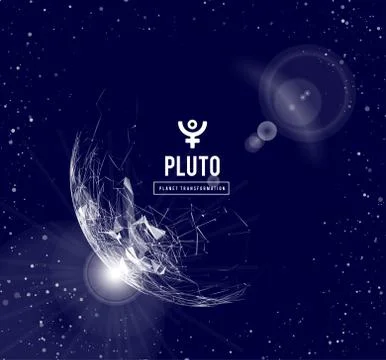 Pluto, the planet responsible in astrology for the transformation, rebirth, the Illustrazione stock