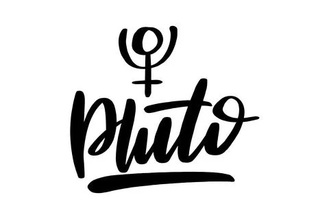 Pluto, the planet responsible in astrology for the transformation, rebirth Stock Illustration